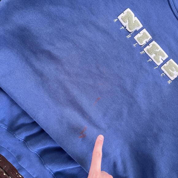 (L) Vintage 90s Y2K Nike Crewneck Sweatshirt Embroidered Spellout - Picture 6 of 6